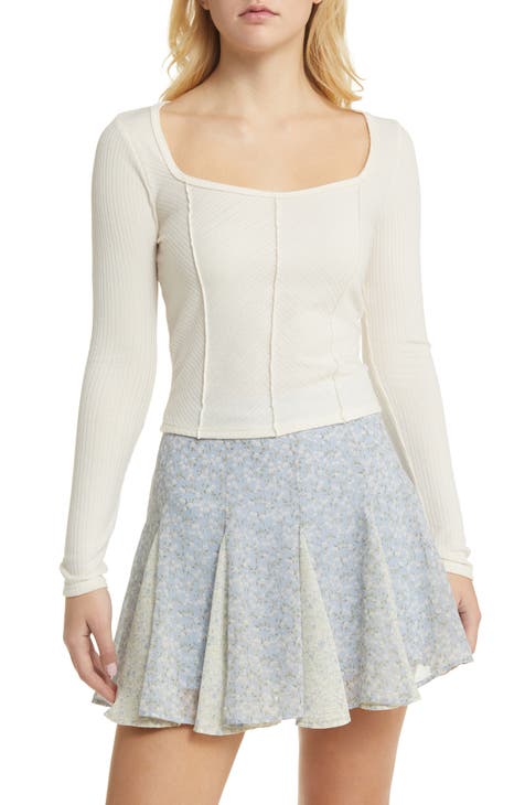 Topshop plain corset blouse in cream