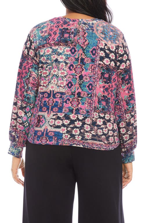 Karen Kane Abstract Print Drape Front Top In Print
