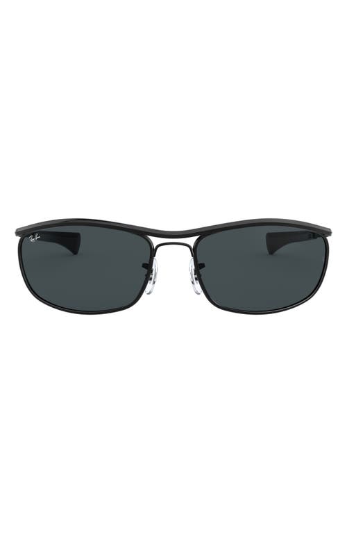 Ray-Ban 62mm Oversize Rectangular Sunglasses in Black at Nordstrom