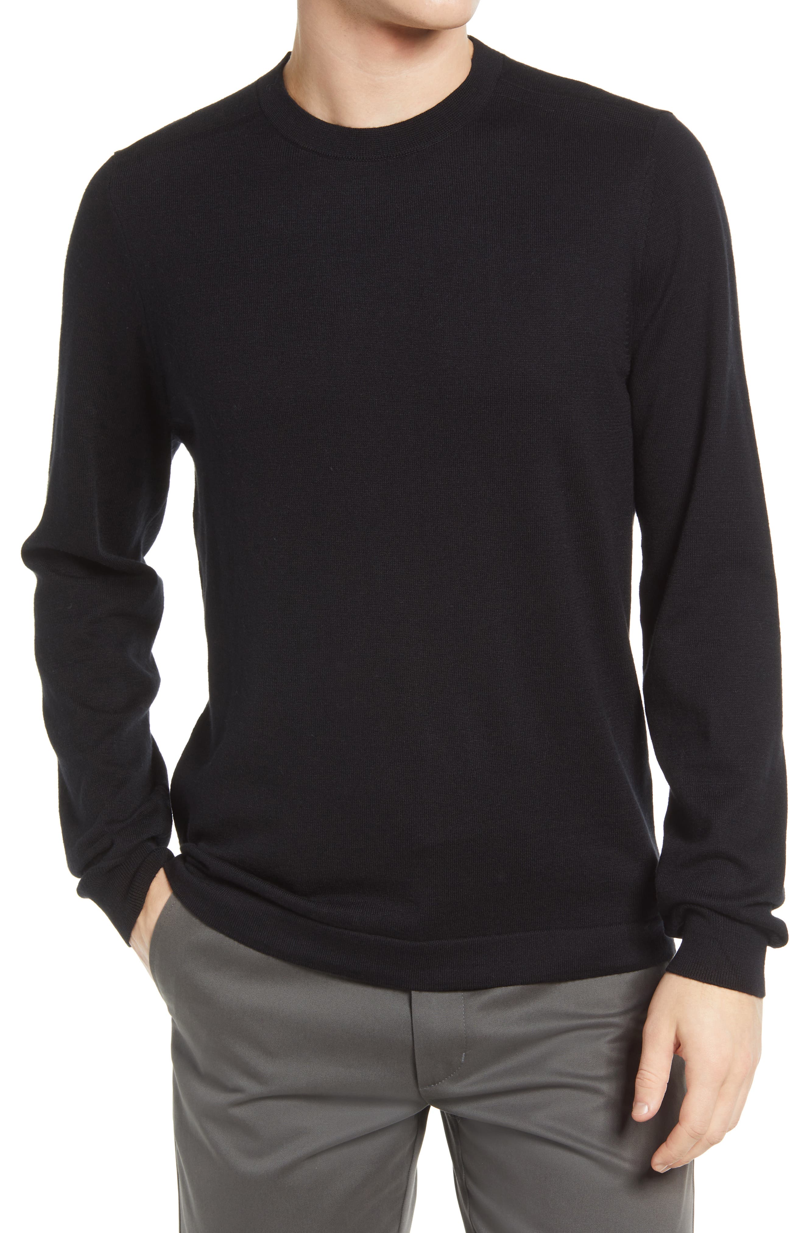 mens black pullover