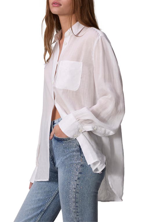 Rag & Bone Maxine Linen Button-up Shirt In White