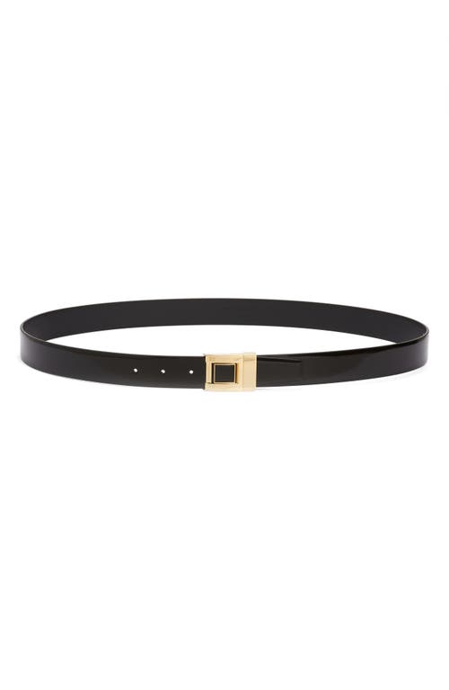 Shop Saint Laurent Ceinture Leather Belt In Nero/nero