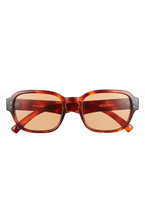 Le Specs Unthinkable 53mm Square Sunglasses in Toffee Tort