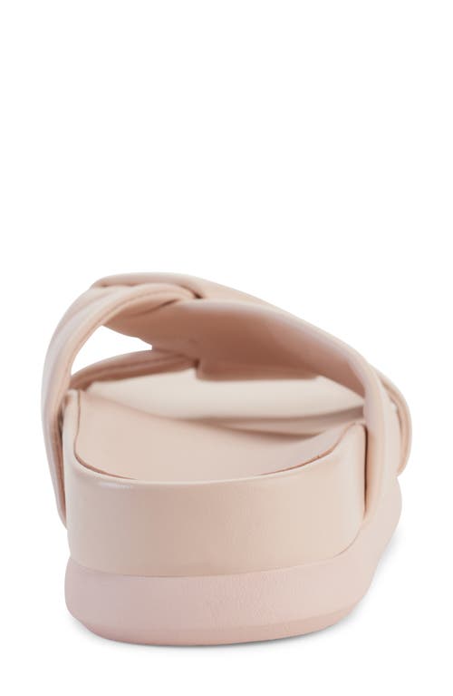 Shop Pure Donna Karan Berke Crisscross Platform Sandal In Pale Pink