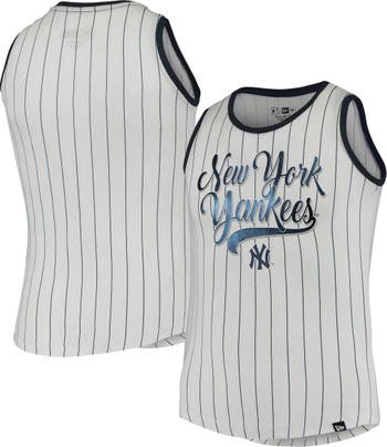 Women's New Era White/Navy New York Yankees Team Pinstripe Jersey