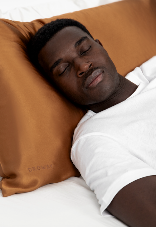 Drowsy Sleep Co . Queen Silk Pillowcase In Pumpkin Spice