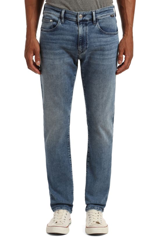 Shop Mavi Jeans Marcus Slim Straight Leg Jeans In Light Feather Blue