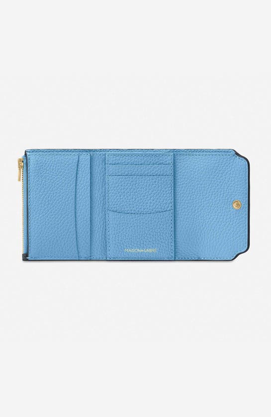 Maison De Sabre Maison De Sabré Leather Trifold Wallet In Graphite Sky