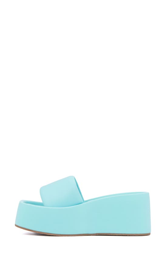 Olivia Miller Uproar Platform Slide Sandal In Light Blue