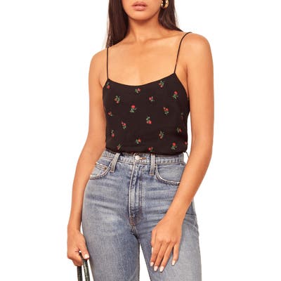 Reformation Atticus Camisole, Black