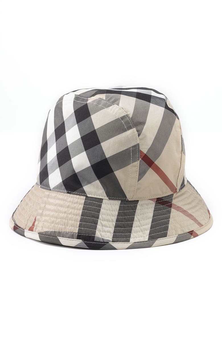 Burberry Check Print Reversible Bucket Hat (Girls) | Nordstrom