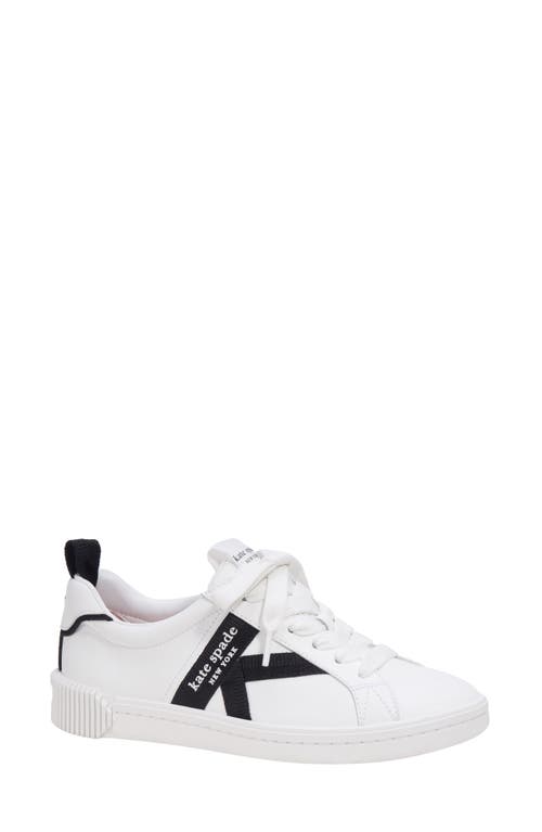 Shop Kate Spade New York Signature Sneaker In True White/black