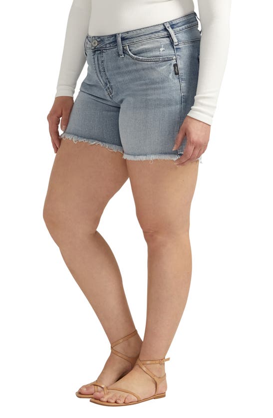 Shop Silver Jeans Co. Suki Americana Mid Rise Shorts In Indigo