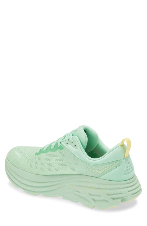 Shop Hoka Bondi 8 Running Shoe In Lime Glow/lemonade