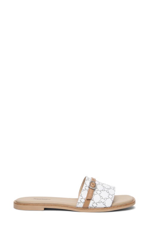 Shop Nerogiardini Logo Slide Sandal In White