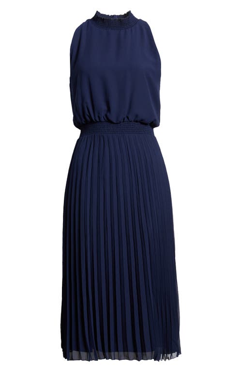 Sam Edelman Smocked Plissé Midi Dress at Nordstrom,