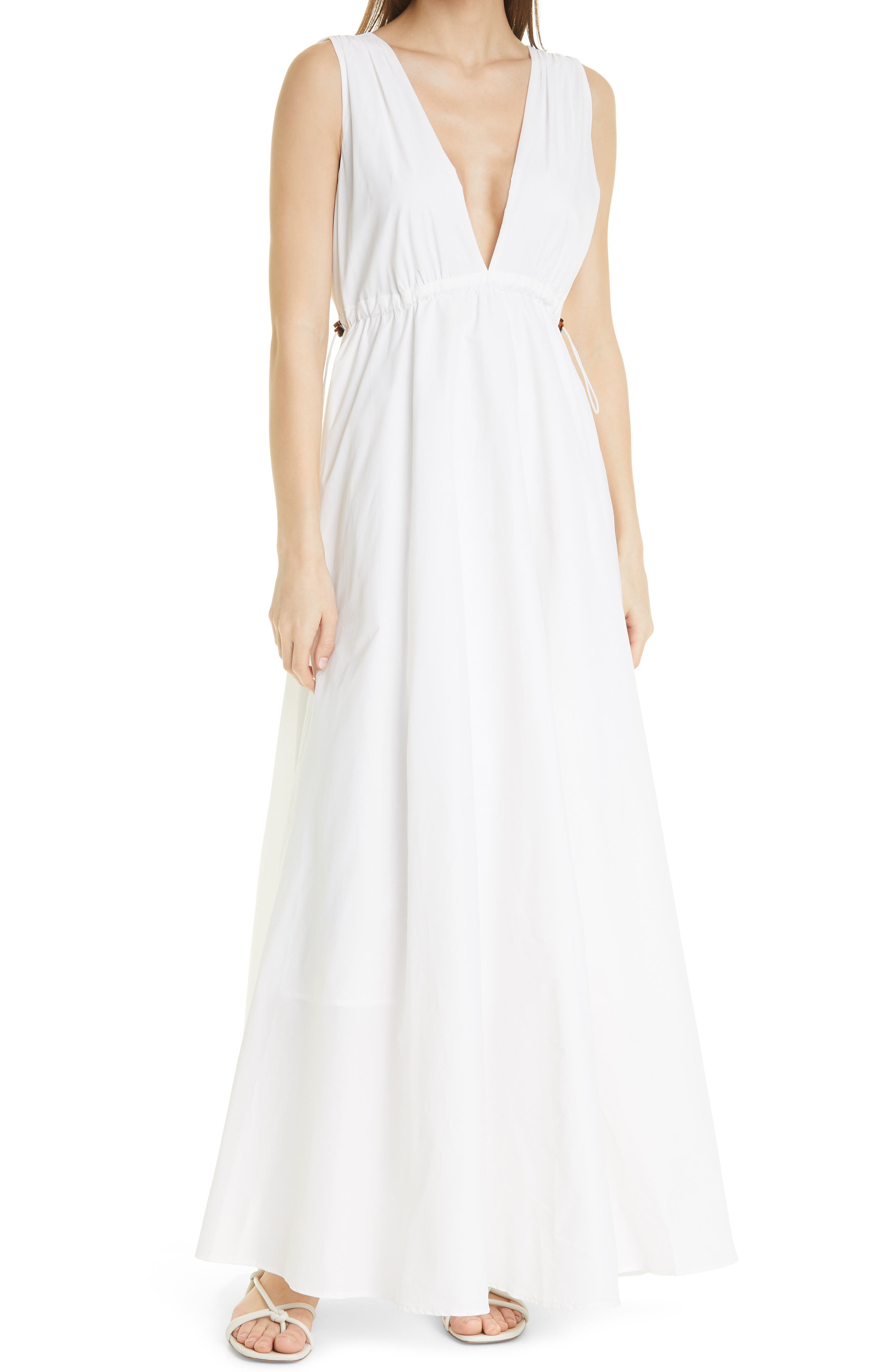 white maxi gown