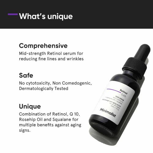 Shop Minimalist Retinol 0.6% Face Serum