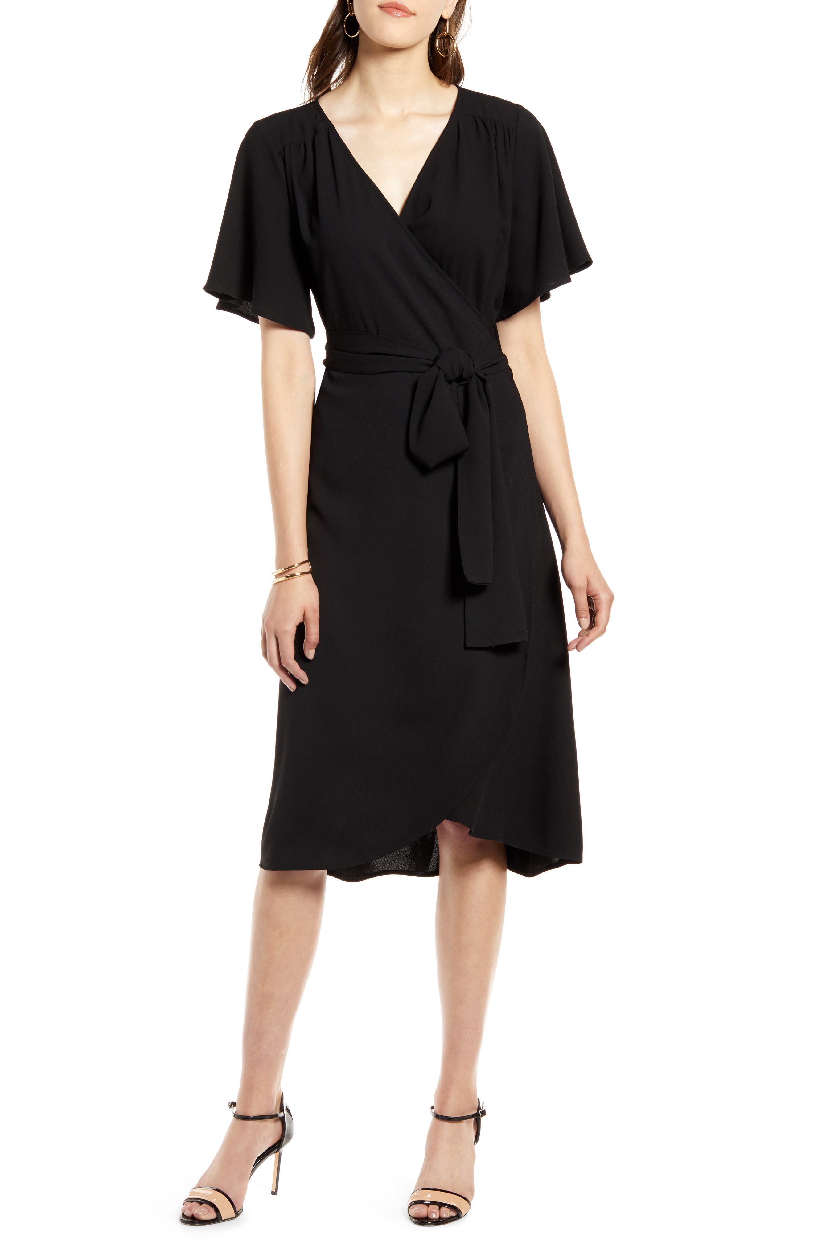 nordstrom halogen wrap dress