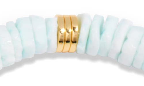 Shop Brook & York Brook And York Capri Beaded Shell Bracelet In Gold/turquoise