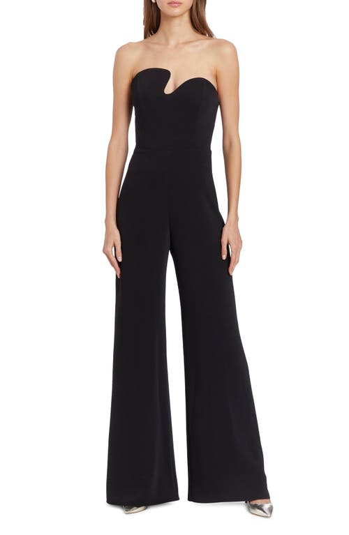 Shop Amanda Uprichard Strapless Puzzle Jumpsuit In Black