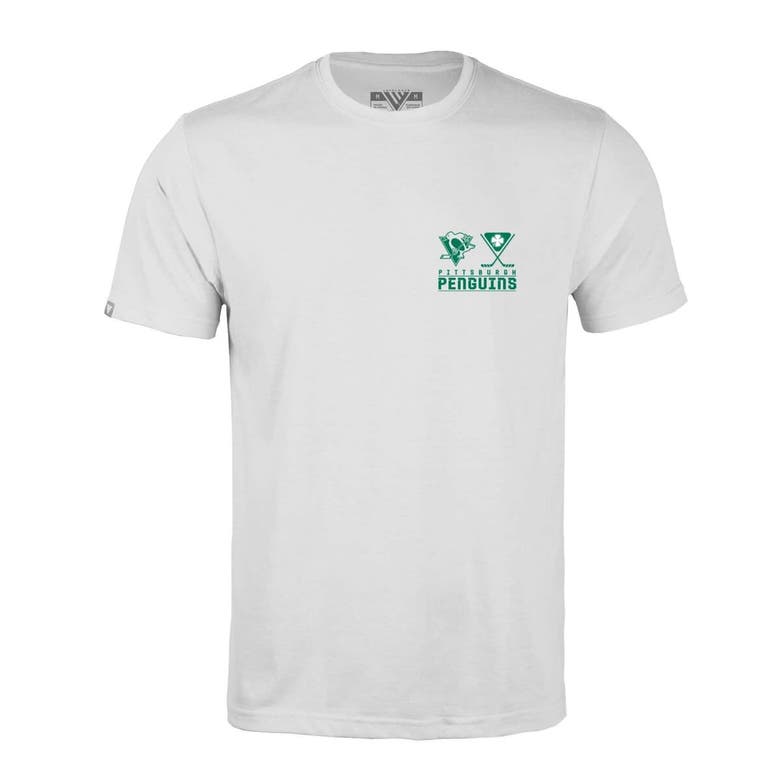 Shop Levelwear White Pittsburgh Penguins St. Patrick's Day Richmond T-shirt