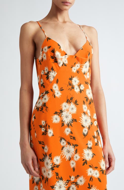 EMILIA WICKSTEAD EMILIA WICKSTEAD AMARIS DAHLIA PRINT CREPE MIDI DRESS 