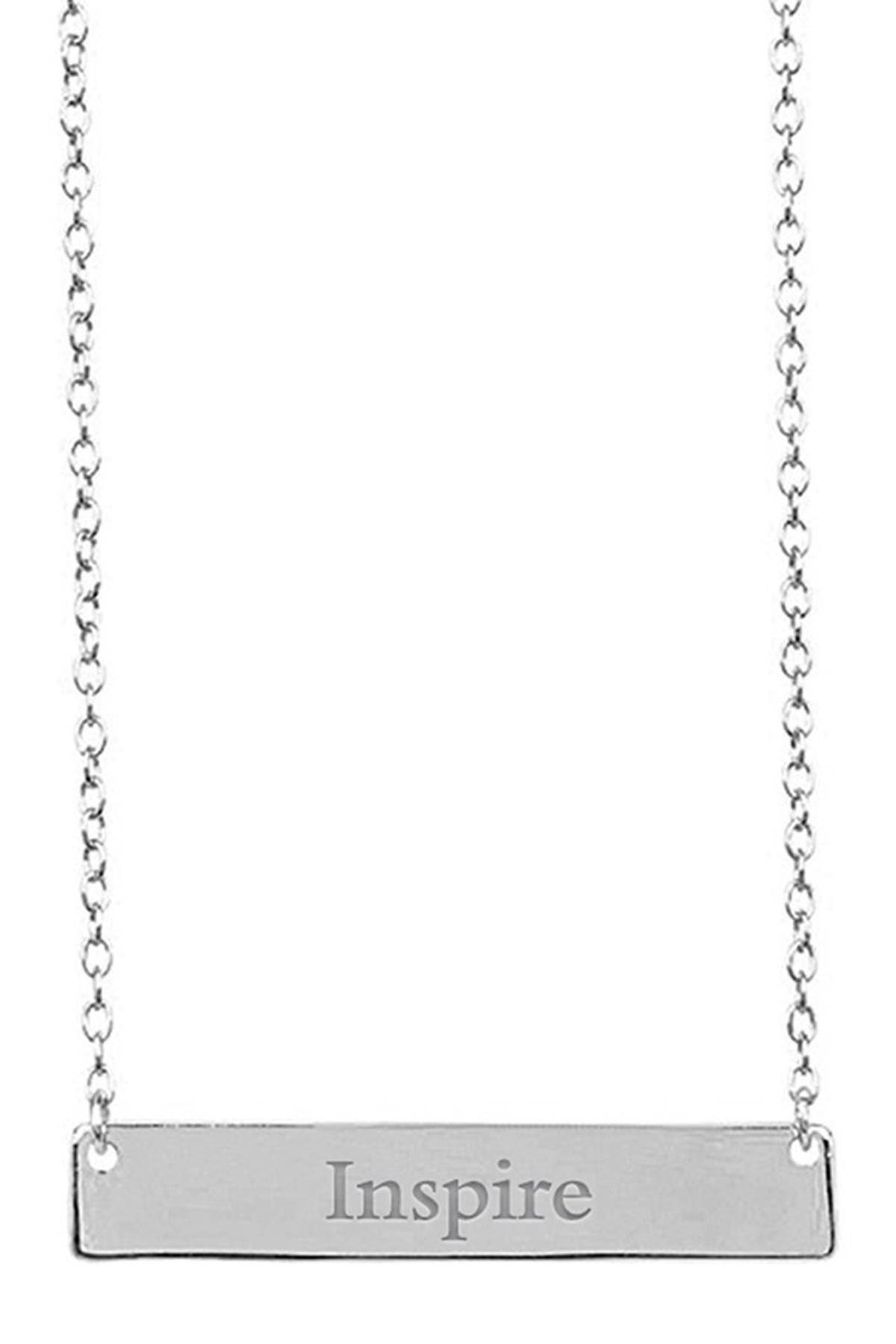 Sterling Forever Sterling Silver Inspirational Bar Pendant Necklace