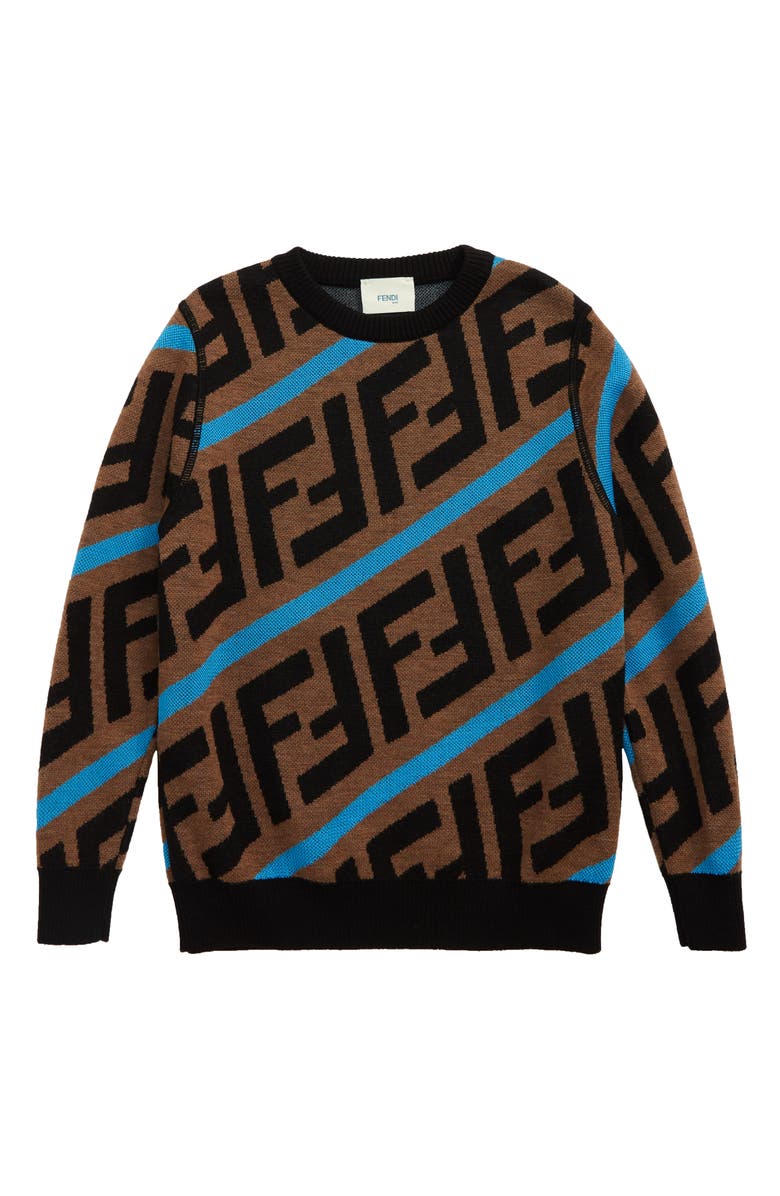 Fendi Logo Pattern Wool Sweater (Little Boys & Big Boys) | Nordstrom