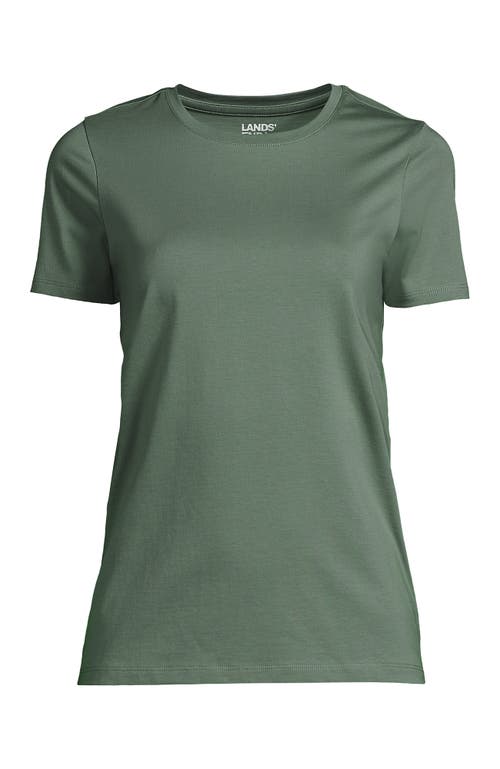 Shop Lands' End Relaxed Supima Cotton Crew Neck T-shirt In Lily Pad Green