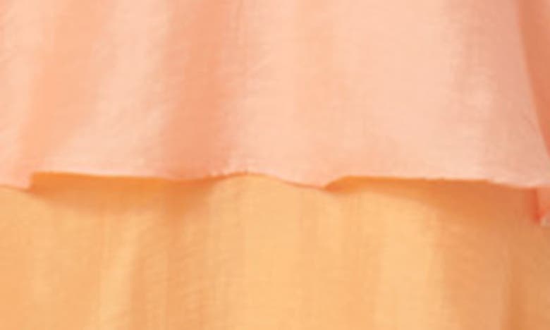 Shop Ever New Cleo Ombré Ruffle Strapless Minidress In Orange Ombre