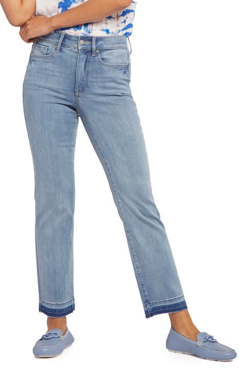 Marilyn High Waist Release Hem Ankle Straight Leg Jeans