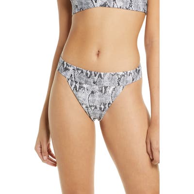 Chelsea28 Banded Textured Bikini Bottoms, White