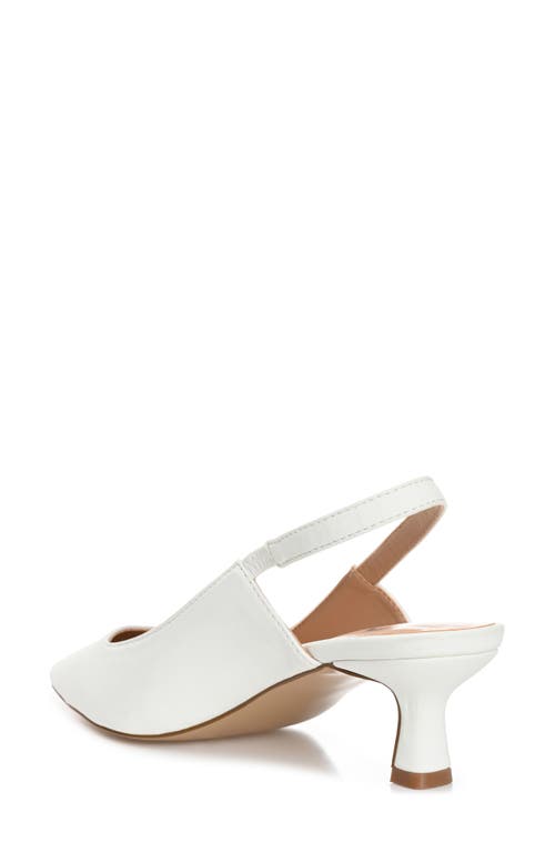 Journee Collection Paulina Slingback Pump In White