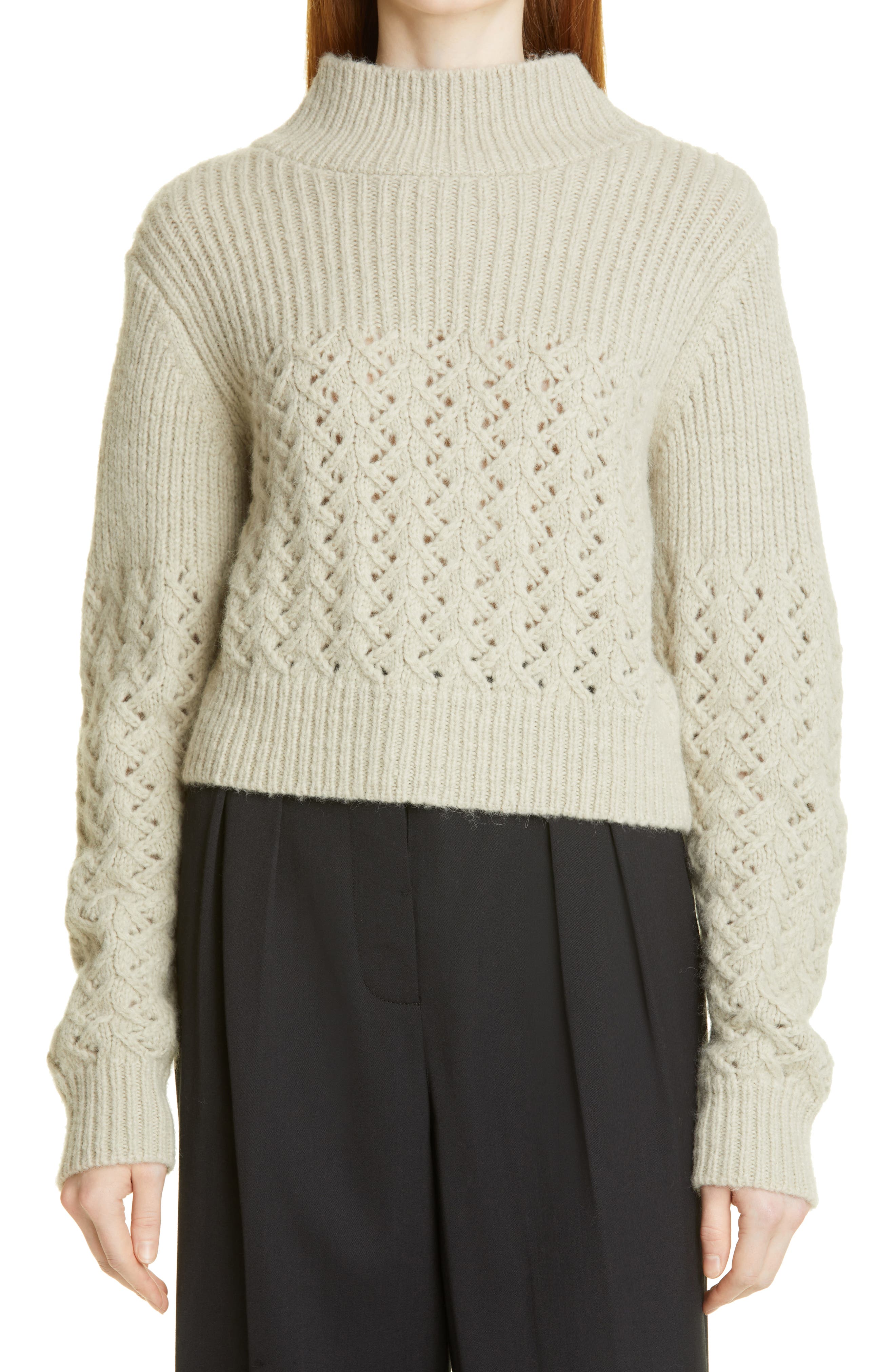 alpaca blend turtleneck sweater