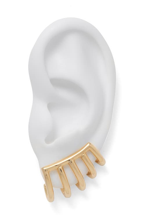 Shop Lady Grey Cage Clip-on Earrings In Gold