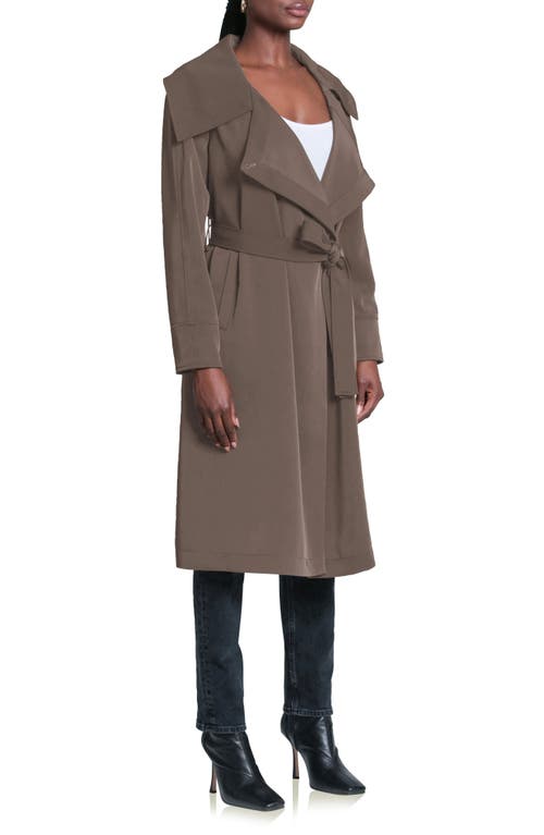 Shop Avec Les Filles Belted Drape Trench Coat In Reishi