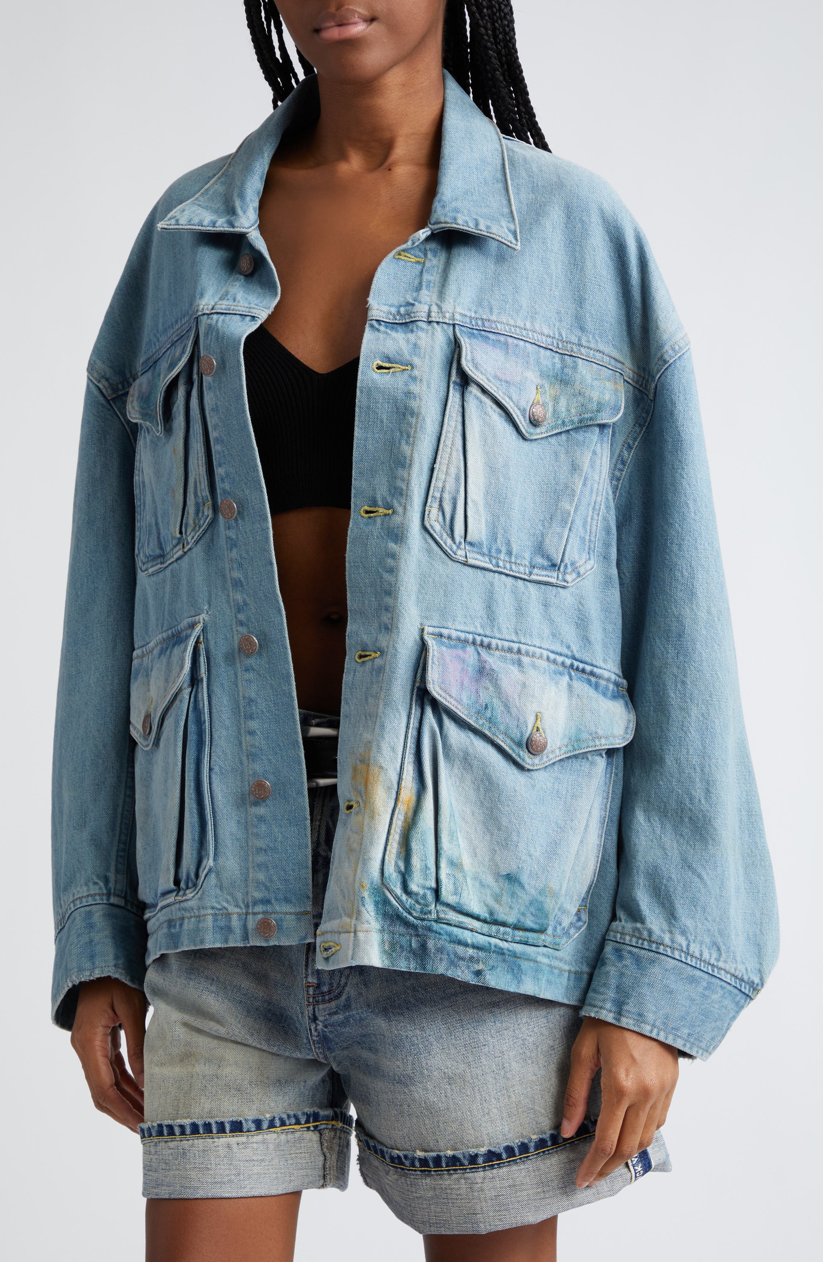 R13 Oversize Denim Trucker Jacket | Nordstrom