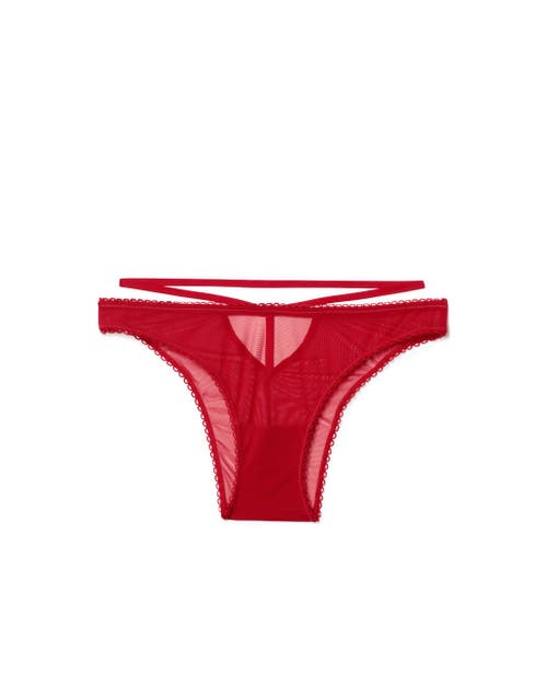 Shop Adore Me Briana Brazilian Panties In Dark Red