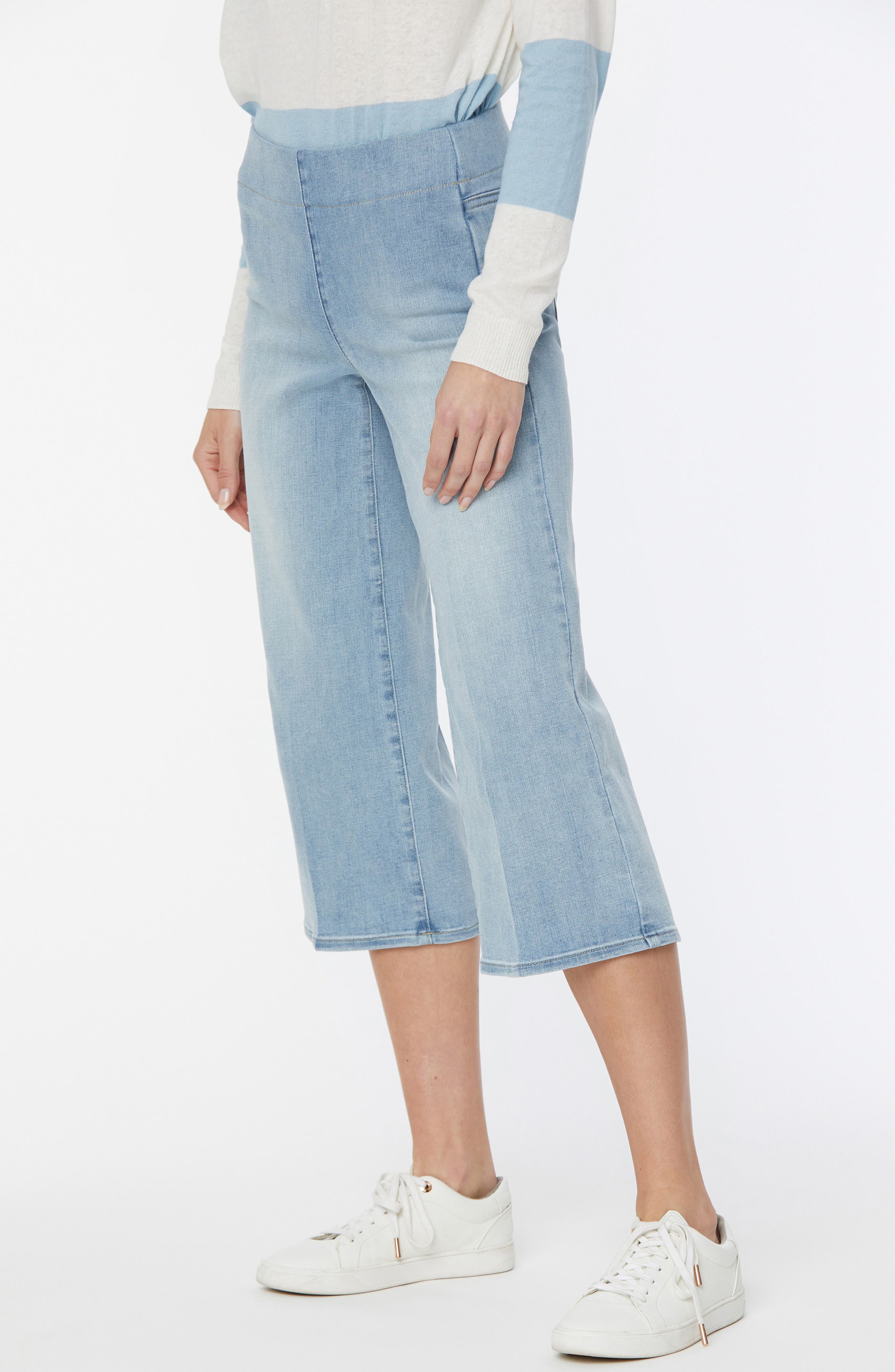 NYDJ Wide Leg Pull-On Capri Jeans 