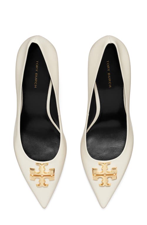 Shop Tory Burch Eleanor Pointed Toe Pump In Light Cream