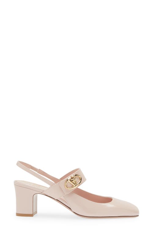 Shop Valentino Garavani Vlogo Slingback Pump In Rose Quartz