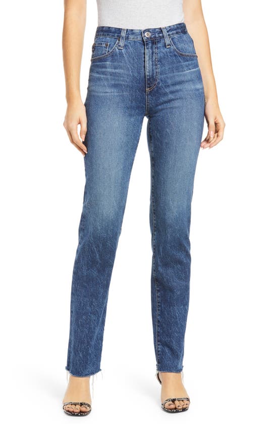 AG ALEXXIS HIGH WAIST RAW HEM STRAIGHT LEG JEANS,LED1979RH