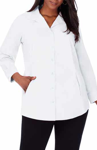 Foxcroft Women's Cici Essential Non-Iron Tunic, White, 14 : :  Clothing, Shoes & Accessories