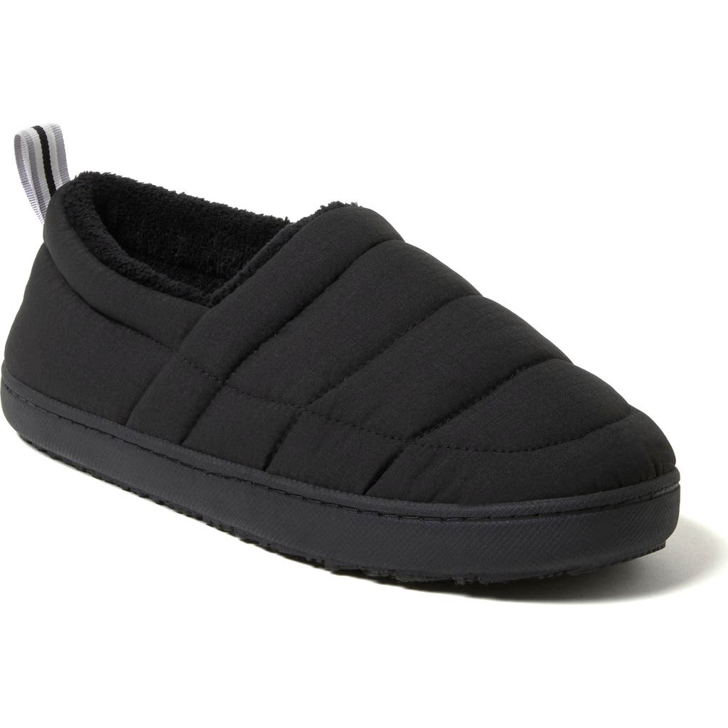 Dearfoams Men's Cullen Ripstop Closed Back Slip On In Black