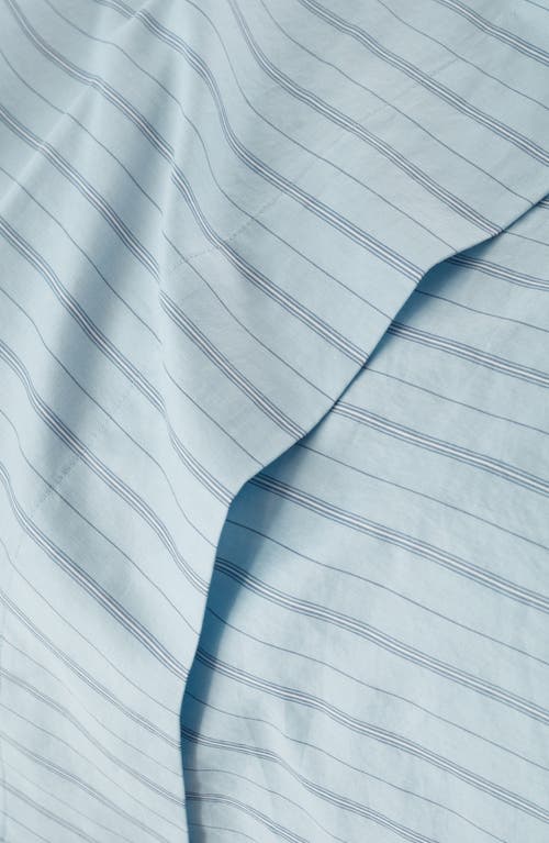 Shop Nordstrom Stripe Organic Cotton Sateen Sheet Set In Blue Skyride Stripe