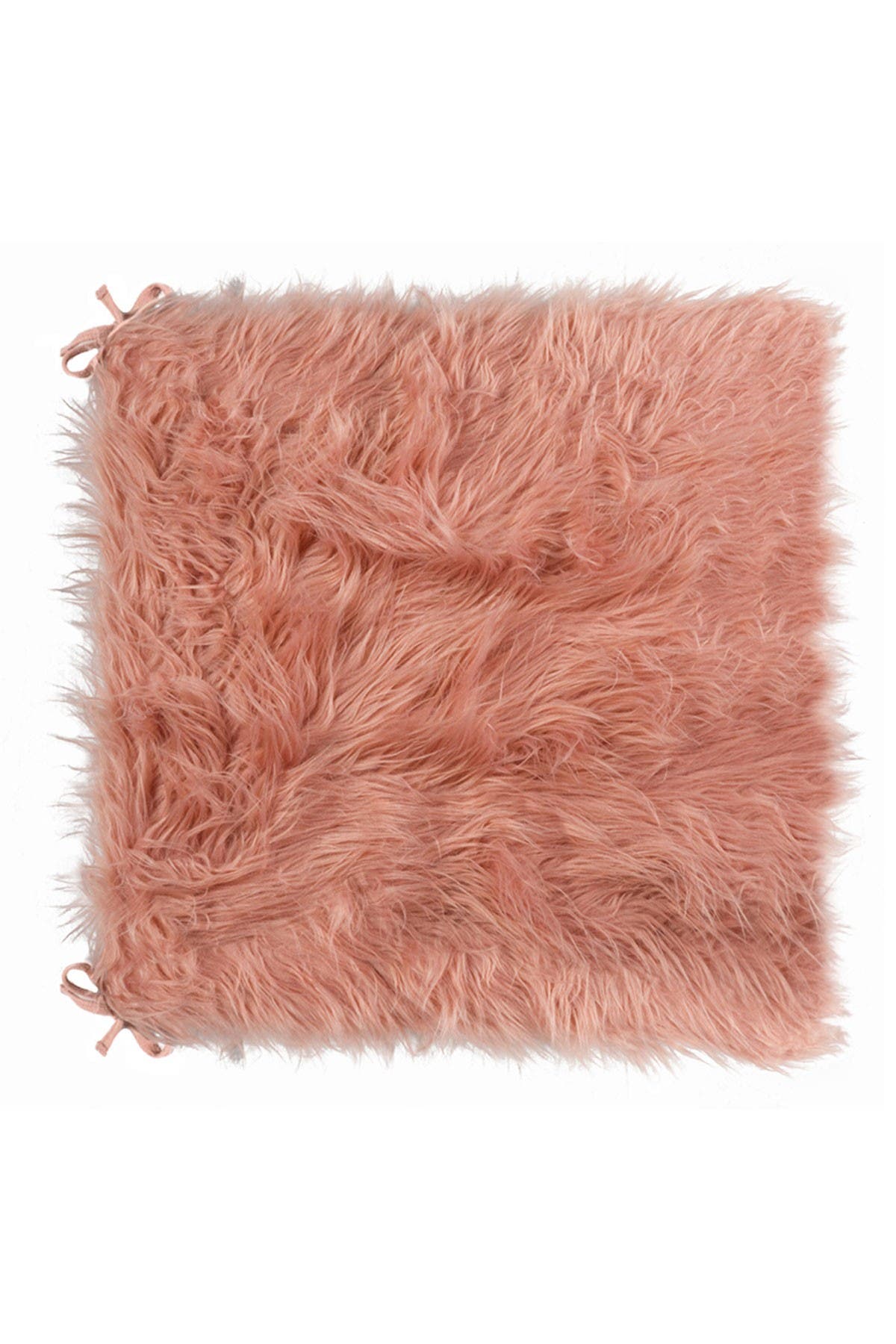 Luxe Laredo Faux Fur Seat Cushion In Light/pastel Pink