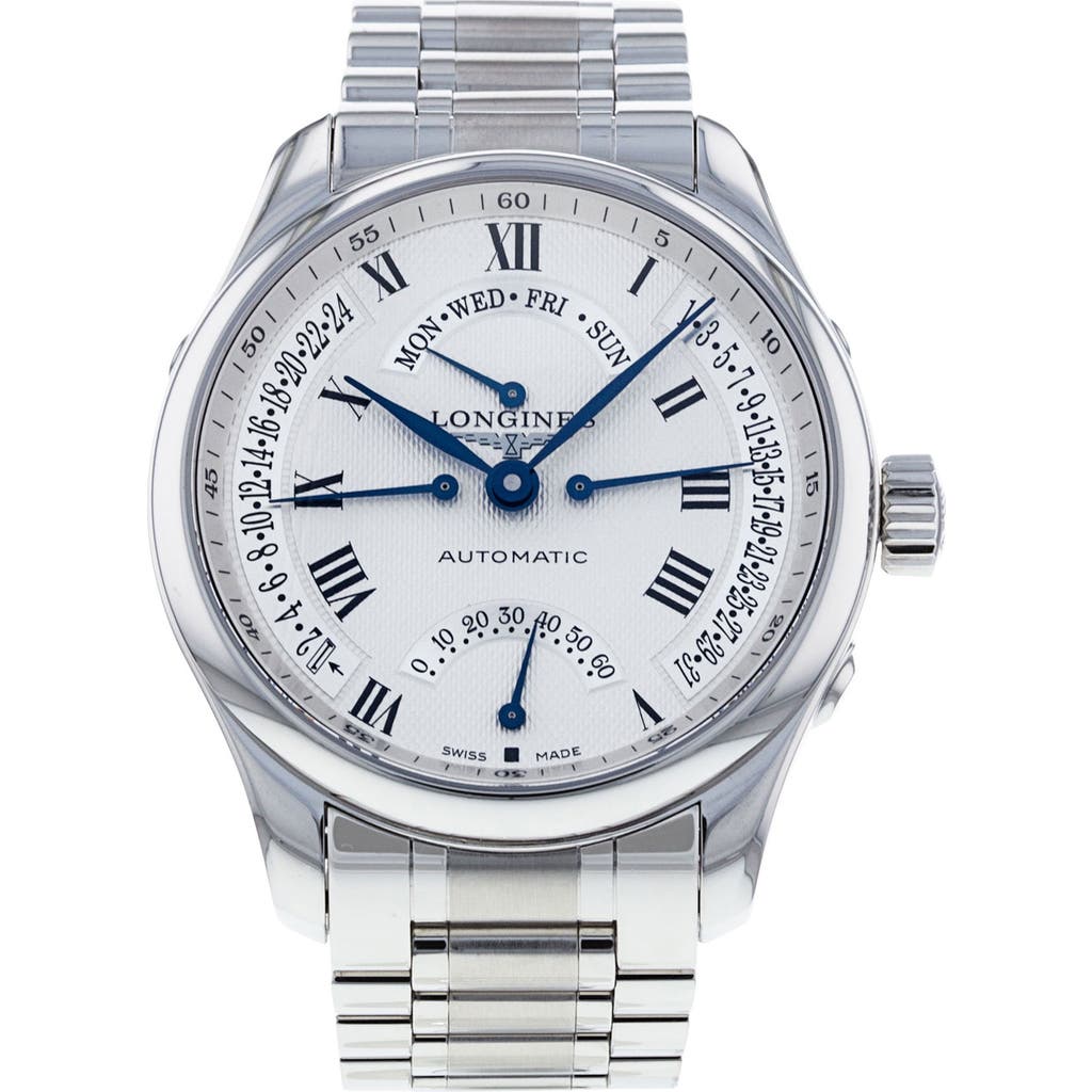 Watchfinder & Co. Longines Preowned 2017 Master Collection Automatic Bracelet Watch, 44mm in Silver