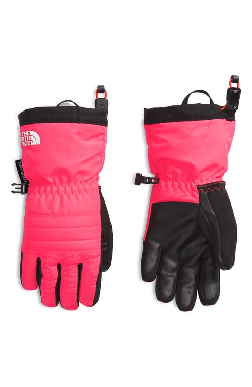 The North Face Kids' Montana Water Repellent Ski Gloves In Radiant Poppy