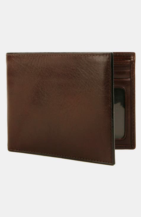 Mens Long Wallet Genuine Leather Fashion Black/Blue/Brown